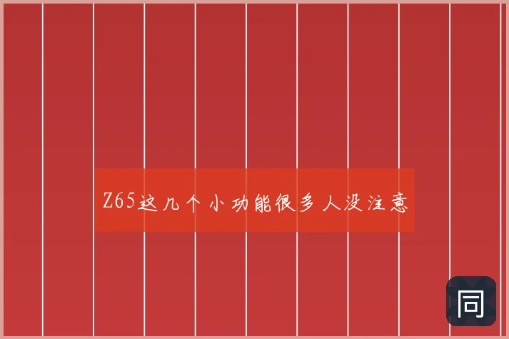 Z65这几个小功能很多人没注意